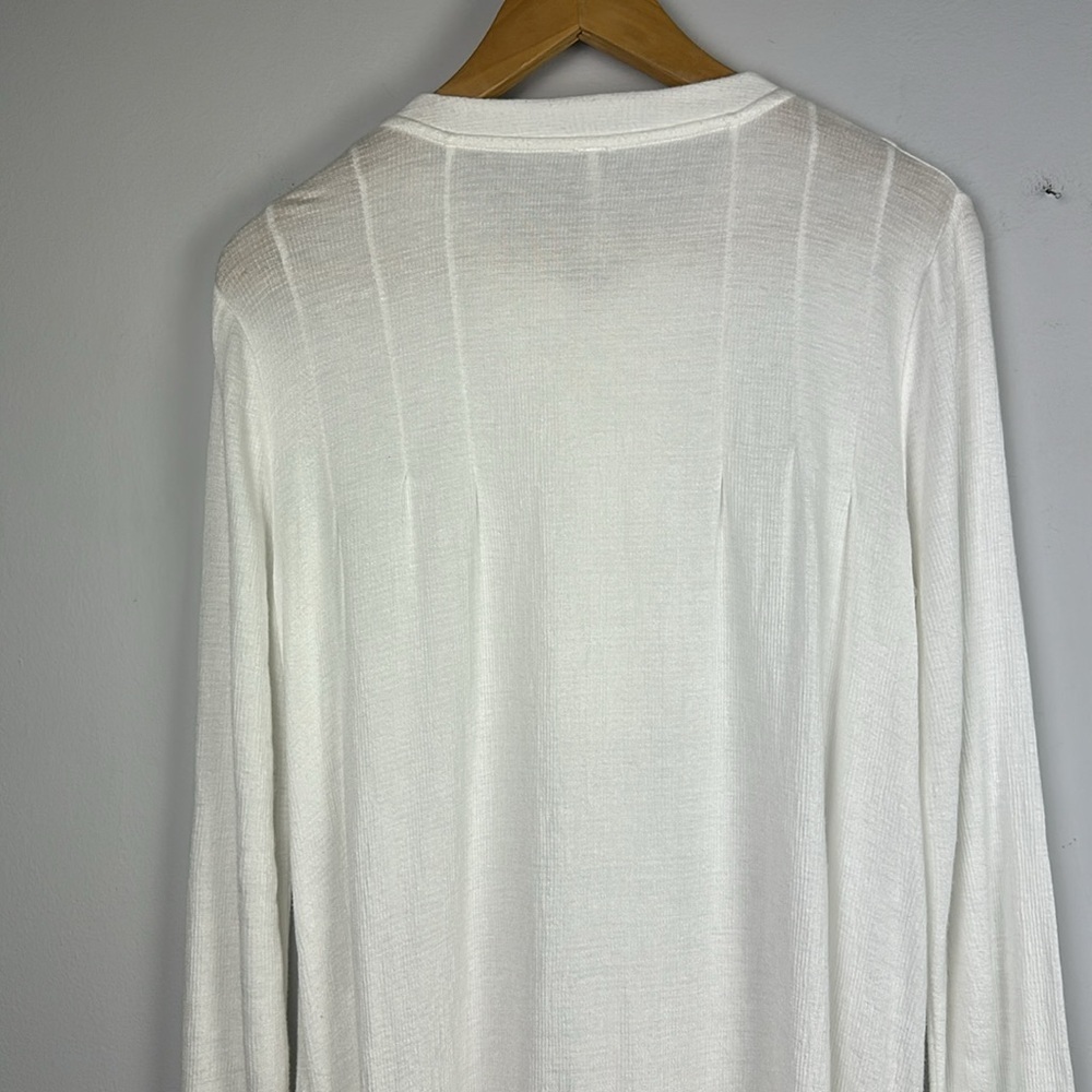 Free People Your Girl White Flounce Hem Textured Tunic Top Size S Mini Dress - Picture 11 of 16